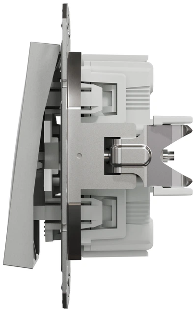 Вимикач 2-клавішний Schneider Electric Asfora самозажимний алюміній EPH0300161 - изображение 3