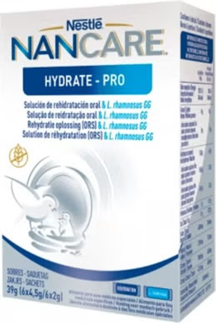 Пероральний порошок для дітей Nestle Nan Care Hydrate 4.5 г х 10 пакетиків (8000300402353) - зображення 1