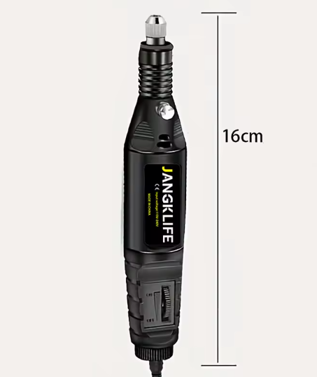 Мини гравер фрезер с регулятором оборотов JangkLife 9V + комплект насадок 28шт Black (500165) - изображение 3