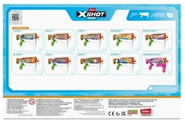 Водяний бластер Zuru X-Shot Fast-Fill Skins Nano Sonic The Hedgehog ZUR-118107 (4894680029170) - зображення 8