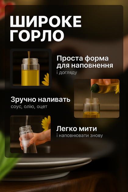 Бутылка дозатор распылитель для растительного масла и уксуса 100 мл спрей распылитель кухонный для жидкостей стеклянный - изображение 5