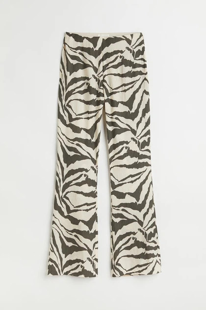 Брюки женские H&M 271058091 36 Бежевые с коричневым (2727000059989) - изображение 5