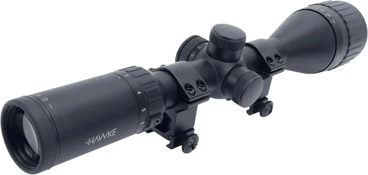 Прицел оптический Hawke Fast Mount 3-12x50 AO сетка Mil Dot с подсветкой. Кольца на Weaver - изображение 2