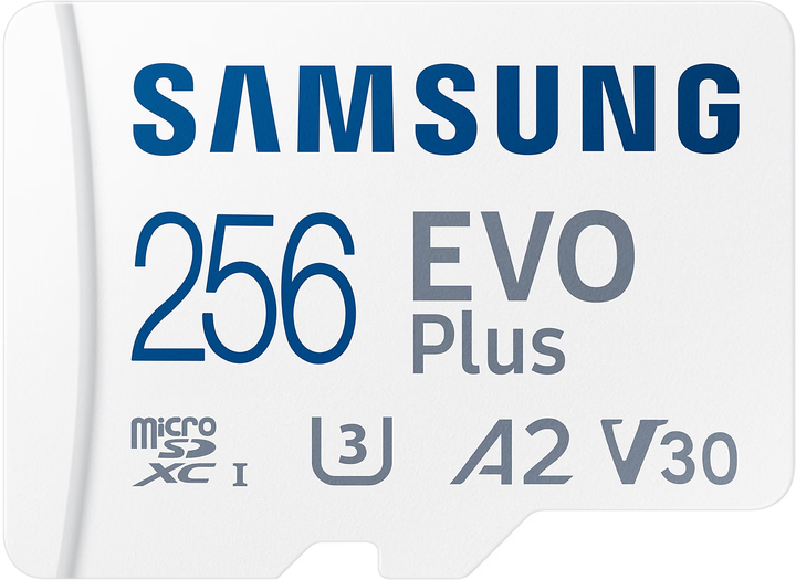 Карта памяти Samsung Evo Plus microSDXC 256GB UHS-I U3 V30 + SD-адаптер (MB-MC256SA/EU) - изображение 3