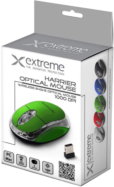 Mysz Esperanza Harrier 2.4GHz 3D Wireless Green (5901299926161) - obraz 2