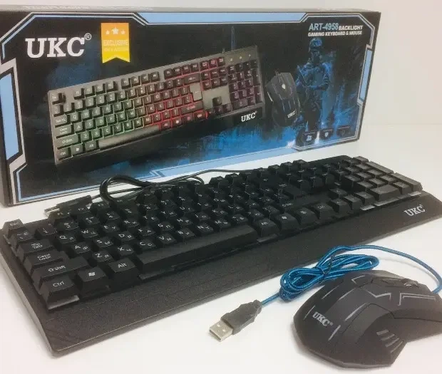 Игровая клавиатура KEYBOARD UKC M-710 с подсветкой и мышкой 4958 - изображение 6