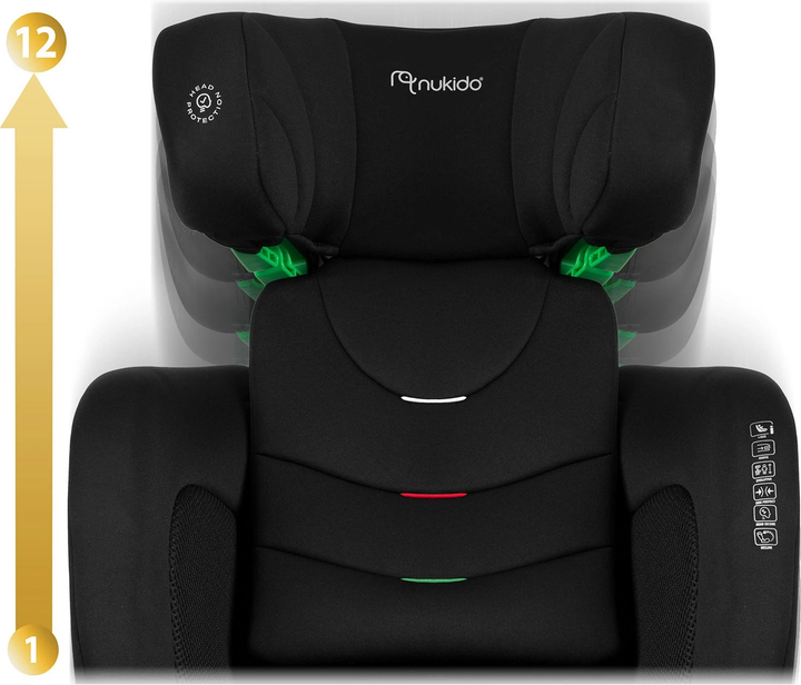 Автокрісло Nukido Louis Soft 15-36 кг ISOFIX Чорне (5903890622978) - зображення 4