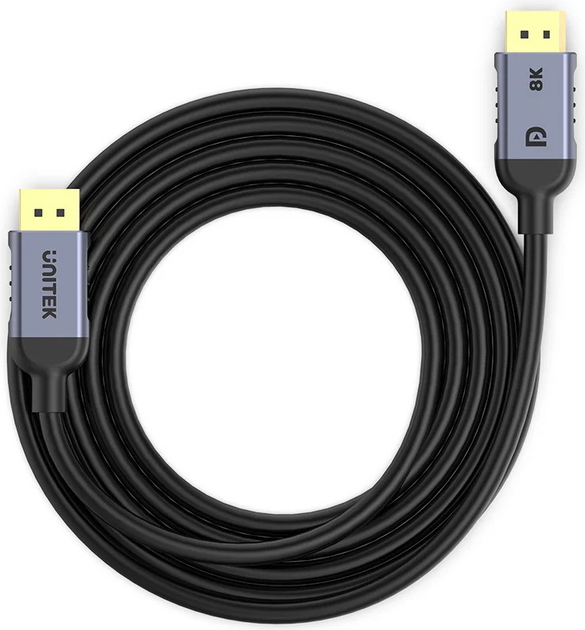 Kabel Unitek DisplayPort - DisplayPort 1 m Space Grey (C1628GY01-1M) - obraz 3