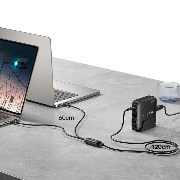 Kabel Unitek USB-C - 2x USB-C 1.8 m Black (C14146ABK01-1.8M) - obraz 4