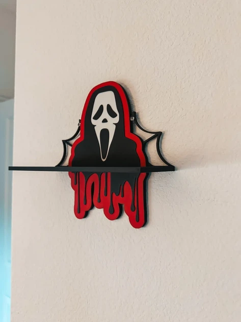 Настінна поліця "Scream" Ghostface з кровавими патьоками. Aivory - зображення 3