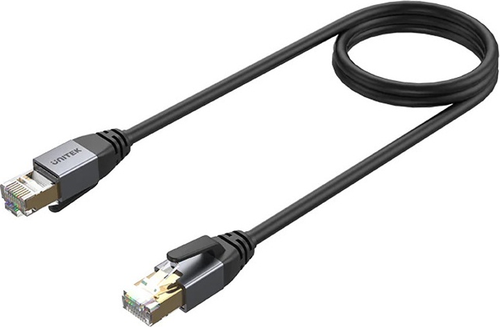 Patchcord Unitek Cat 8 S/FTP 1 m Black (C18149AGY03-1M) - obraz 1