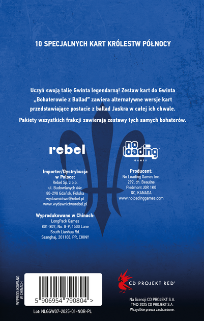Dodatek do gry Rebel Gwint: Legendarni bohaterowie z ballad - Królestwa Północy (edycja polska) (5906954790804) - obraz 4