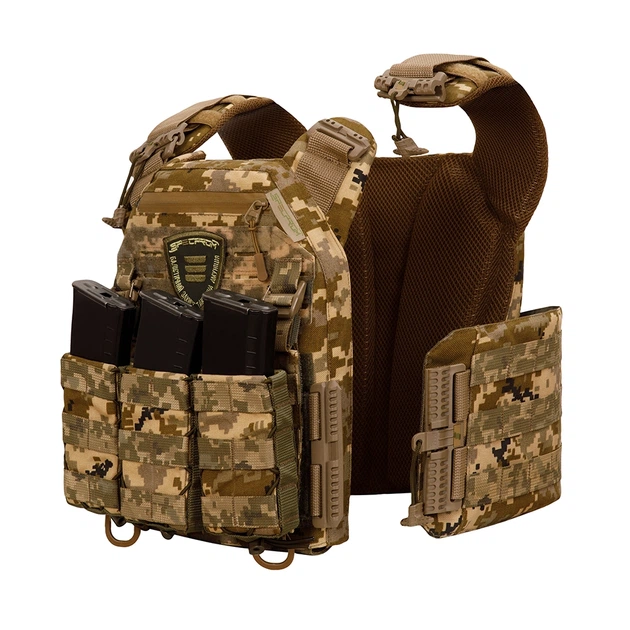 Плитоноска Warmor Gen.3 Pro с системой быстрого сброса. Molle. Цвет Пиксель - изображение 3