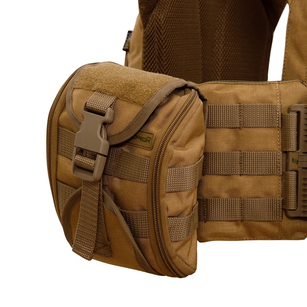Плитоноска Warmor gen.3 Pro Max XL Койот. Система быстрого сброса. 7 подсумок. (Большого размера) (00000002457) - изображение 11
