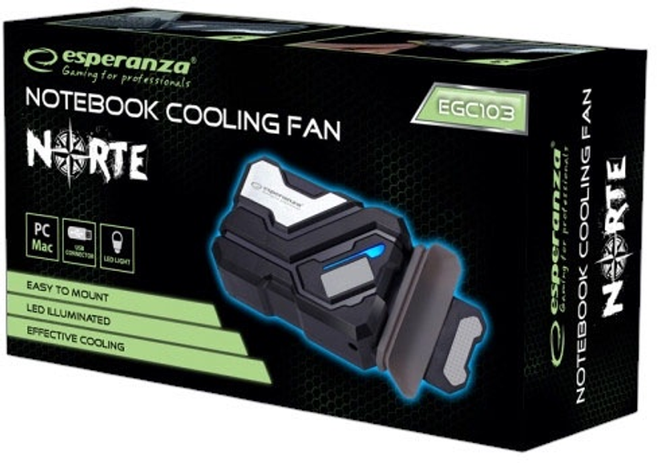 Wentylator chłodzący do notebooka Esperanza Norte USB (5902211116523) - obraz 3