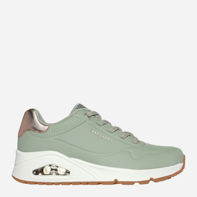 Жіночі кросівки Skechers Uno Shimmer Away 155196-SAGE 35.5 Зелені (197627201351) - зображення 1