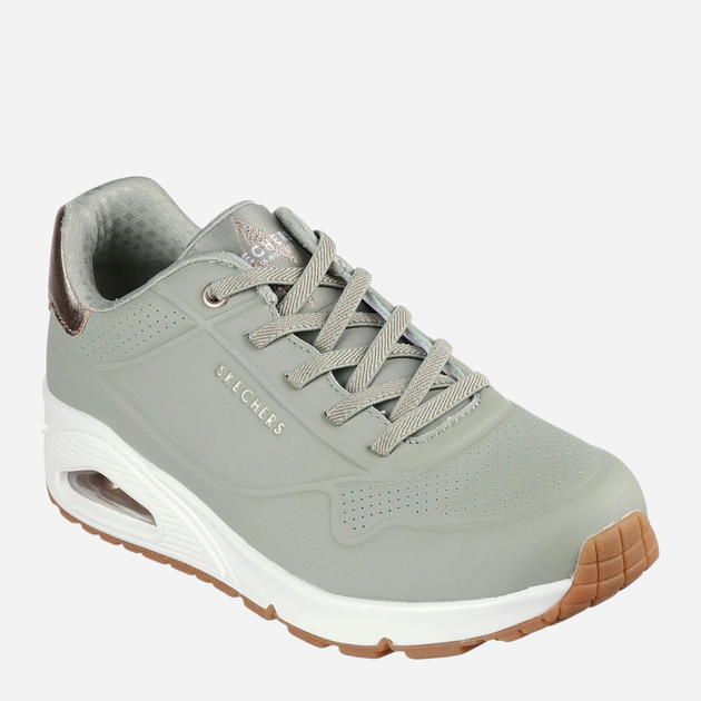 Жіночі кросівки Skechers Uno Shimmer Away 155196-SAGE 36 Зелені (197627201368) - зображення 2
