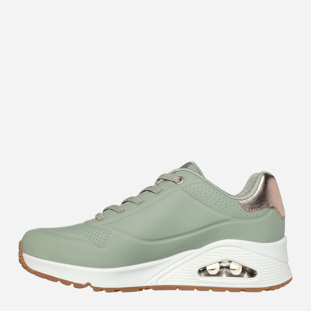 Жіночі кросівки Skechers Uno Shimmer Away 155196-SAGE 36 Зелені (197627201368) - зображення 3