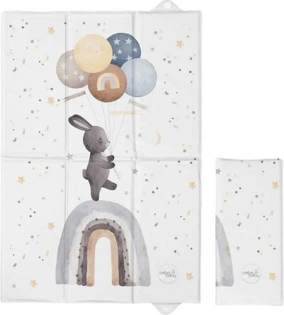 Mata do przewijania skladana Ceba Baby Basic Rainbow Walk 40 x 60 cm (5907672346632) - obraz 1