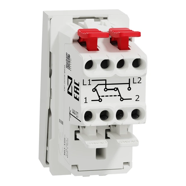 Переключатель перекрёстный Schneider Electric Unica New 1 модуль белый NU310518 - изображение 5