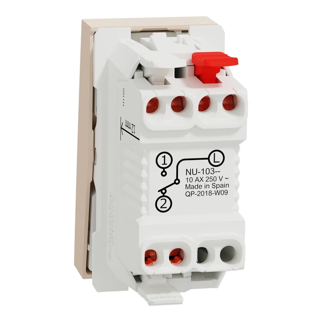 Переключатель Schneider Electric Unica New 1 модуль бежевый NU310344 - Фото 5 Переключатель Schneider Electric Unica New 1 модуль бежевый NU310344 - изображение 5