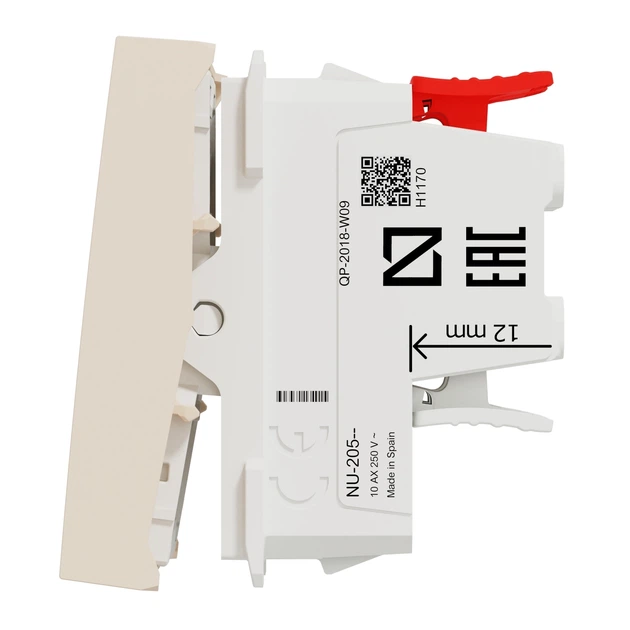 Переключатель перекрёстный Schneider Electric Unica New 2 модуля бежевый NU320544 - изображение 6