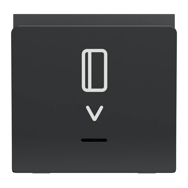 Вимикач картковий Schneider Electric Unica New з підсвіткою 2 модулі антрацит NU328354 - зображення 3