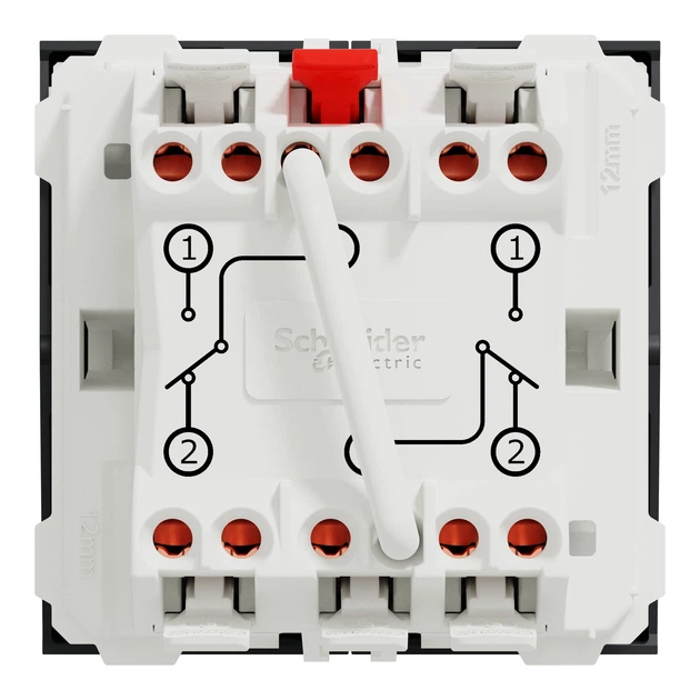 Переключатель двухклавишный Schneider Electric Unica New 2 модуля антрацит NU321354 - изображение 8