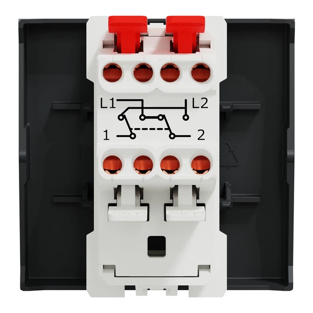 Переключатель перекрёстный Schneider Electric Unica New 2 модуля антрацит NU320554 - изображение 8