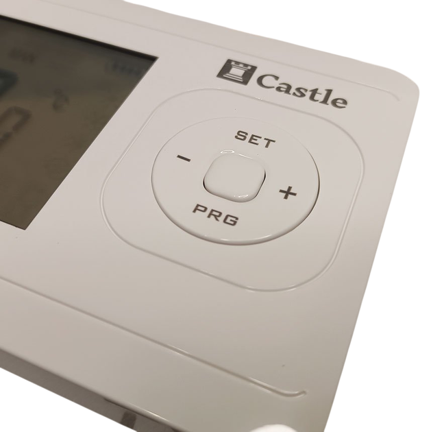 Терморегулятор програмований Castle АС8048G-RF для котла з радіоканалом білий 192x86x80 мм - зображення 4
