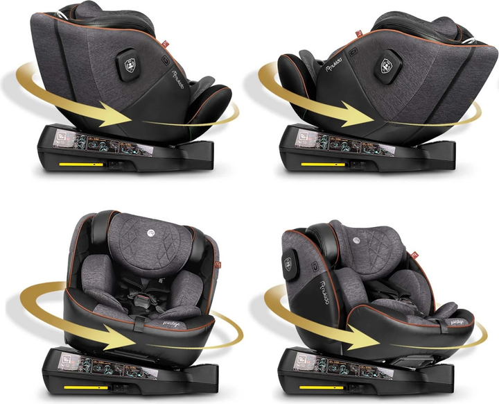 Fotelik samochodowy Nukido Prestige Line 0-36 kg ISOFIX Czarno-szary (5903890626631) - obraz 4