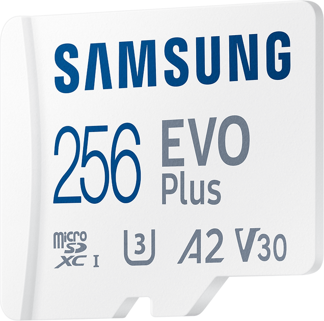 Карта памяти Samsung Evo Plus microSDXC 256GB UHS-I U3 V30 + SD