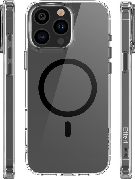 Etui plecki Etteri Color Mag do Apple iPhone 12 / 12 Pro 6.1 Black (GSM190906) - obraz 4