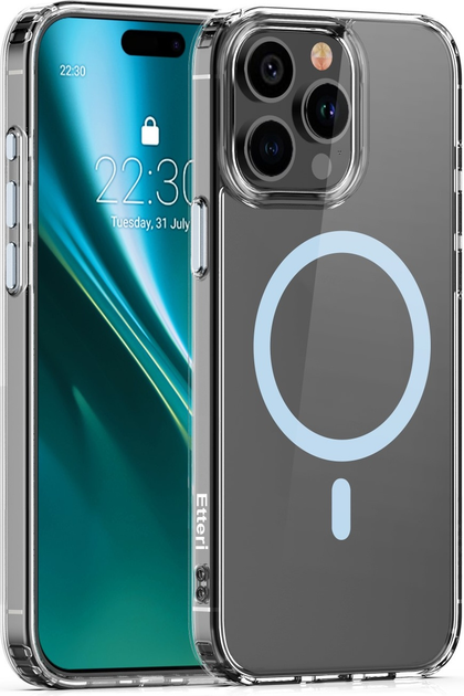Etui plecki Etteri Color Mag do Apple iPhone 15 Pro 6.1 Light blue (GSM190948) - obraz 1