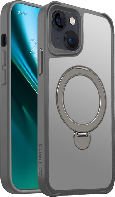Панель Etteri Matt Mag Ring do Apple iPhone 13 6.1 Grey (GSM190631) - зображення 1