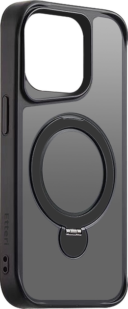 Etui plecki Etteri Matt Mag Ring do Apple iPhone 14 Pro 6.1 Black (GSM190644) - obraz 2