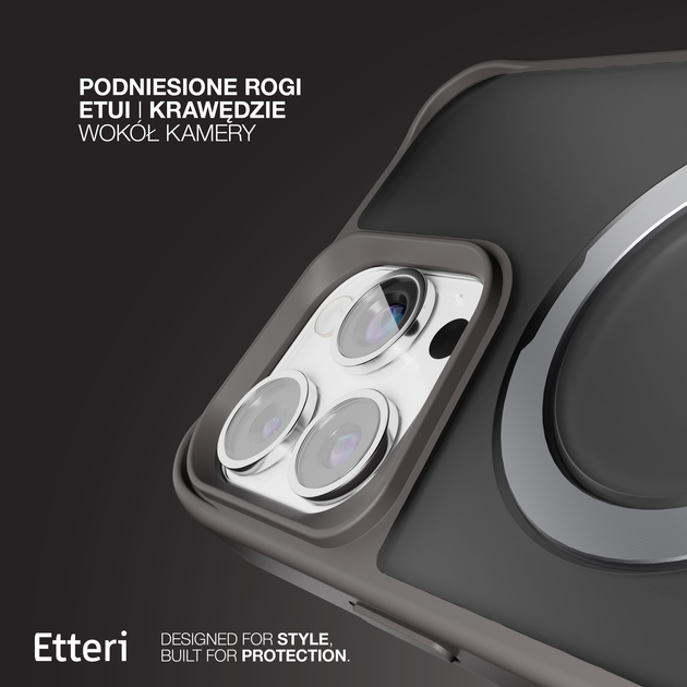 Etui plecki Etteri Matt Mag Ring do Apple iPhone 14 Pro 6.1 Grey (GSM190633) - obraz 8