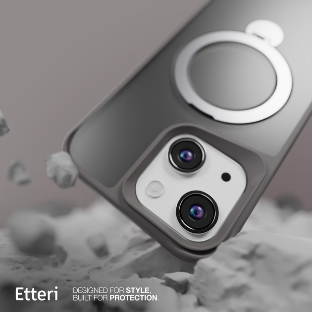 Etui plecki Etteri Matt Mag Ring do Apple iPhone 15 6.1 Grey (GSM190634) - obraz 7