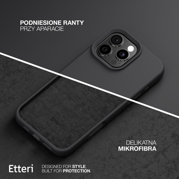 Панель Etteri Silicone Case do Apple iPhone 12 / 12 Pro 6.1 Black (GSM183443) - зображення 5