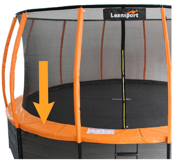 Захисний чохол для пружин LEAN Toys Sport для батута серії Best 366 см 12 футів помаранчевий (5908275996682) - зображення 1