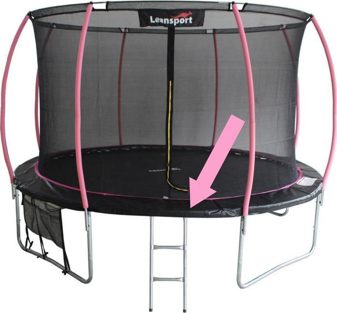 Osłona na sprężyny LEAN Toys Sport do trampoliny serii Max 244 cm 8ft Black and pink (5904665994214) - obraz 3