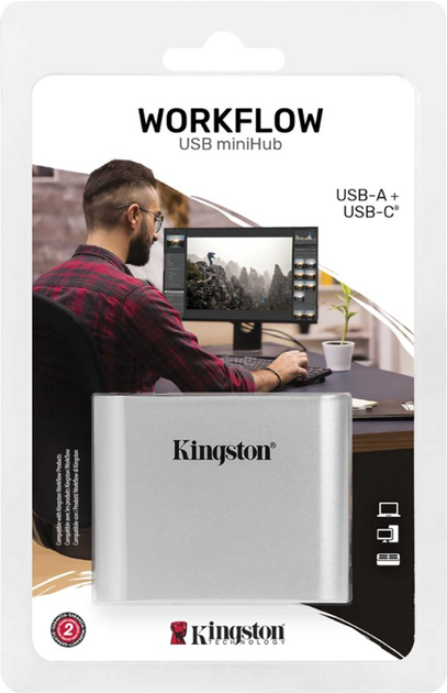 Czytnik kart USB Kingston Workflow USB Type-A/C (WFS-USB) - obraz 3