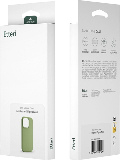 Панель Etteri Silicone Case do Apple iPhone 15 Pro 6.1 Light green (GSM183491) - зображення 4