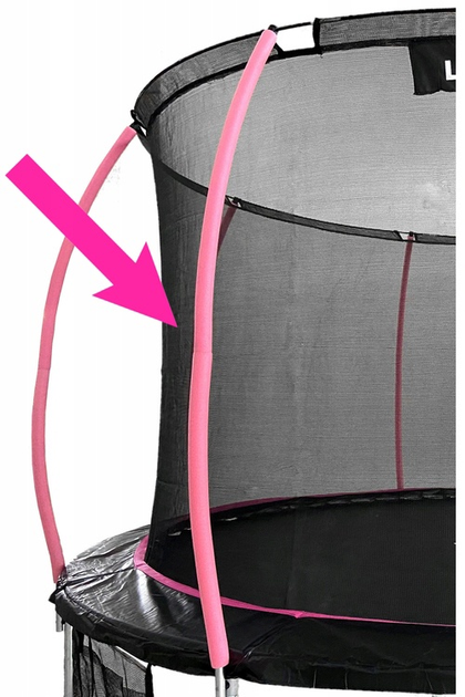 Siatka wewnętrzna LEAN Toys Sport do trampoliny serii Max 305 cm 10ft Black and Pink (5903802457681) - obraz 1