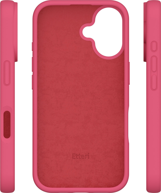 Панель Etteri Silicone Case do Apple iPhone 16 6.1 Raspberry (GSM187058) - зображення 2