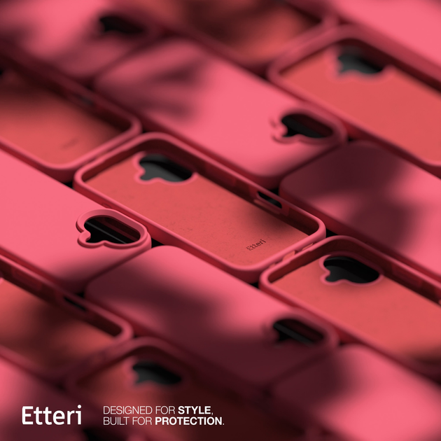 Панель Etteri Silicone Case do Apple iPhone 16 6.1 Raspberry (GSM187058) - зображення 8