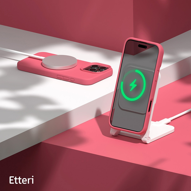Панель Etteri Silicone Case do Apple iPhone 16 Pro Max 6.9 Raspberry (GSM187059) - зображення 8