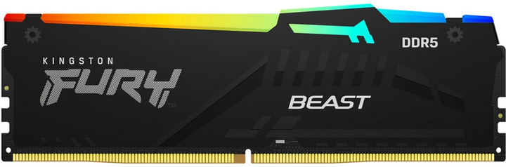 Оперативна пам'ять Kingston Fury Beast DDR5-6000 RGB 16384MB PC5-48000 Black (KF560C30BBA-16) - зображення 1