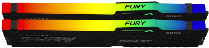 Pamięć RAM Kingston Fury Beast DDR5-6800 RGB 32768MB PC5-54400 (Kit of 2x16384) Black (KF568C34BBEAK2-32) - obraz 4