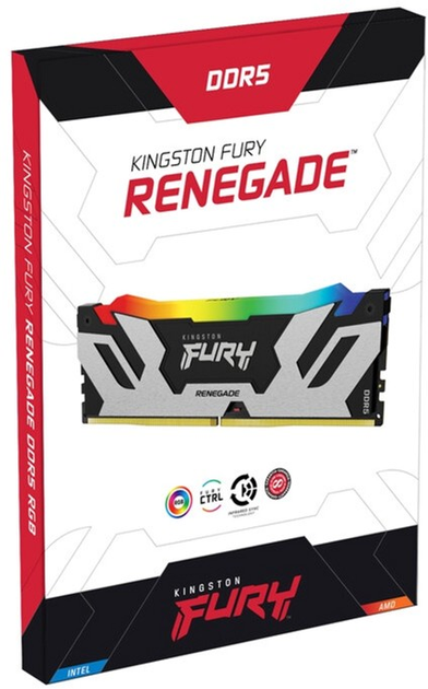 Pamięć RAM Kingston Fury DDR5-6400 65536MB PC5-51200 (Kit of 2x32768) Renegade RGB Black (KF564C32RSAK2-64) - obraz 4